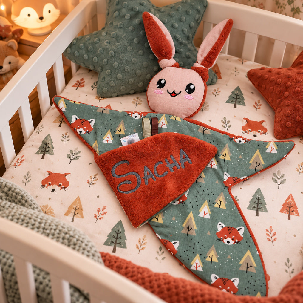 Créez Votre Doudou Lapin Câlin | Garçon | Avec prénom brodé