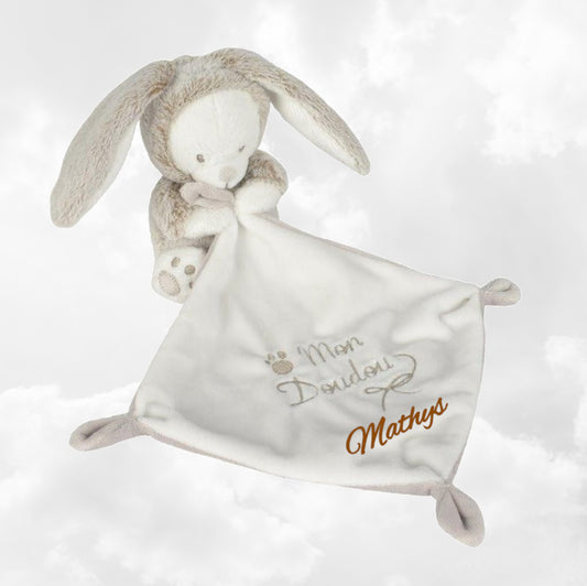 Doudou Mouchoir Lapin Laline Personnalisé | NicoToy