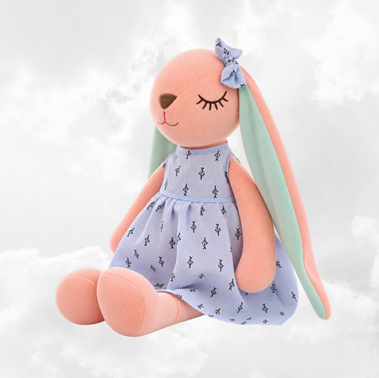 Doudou Peluche Lapinou Violet 35cm | Personnalisé prénom et naissance