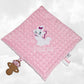 Créez Votre Doudou Double Minky Carré Personnalisé | 30cm | Fille