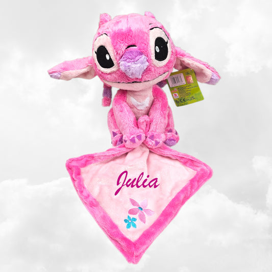 Peluche Mouchoir Angel 25cm Fleurs | Avec Prénom Brodé