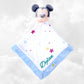Doudou Mouchoir Disney Mickey Bleu Personnalisé | 40cm