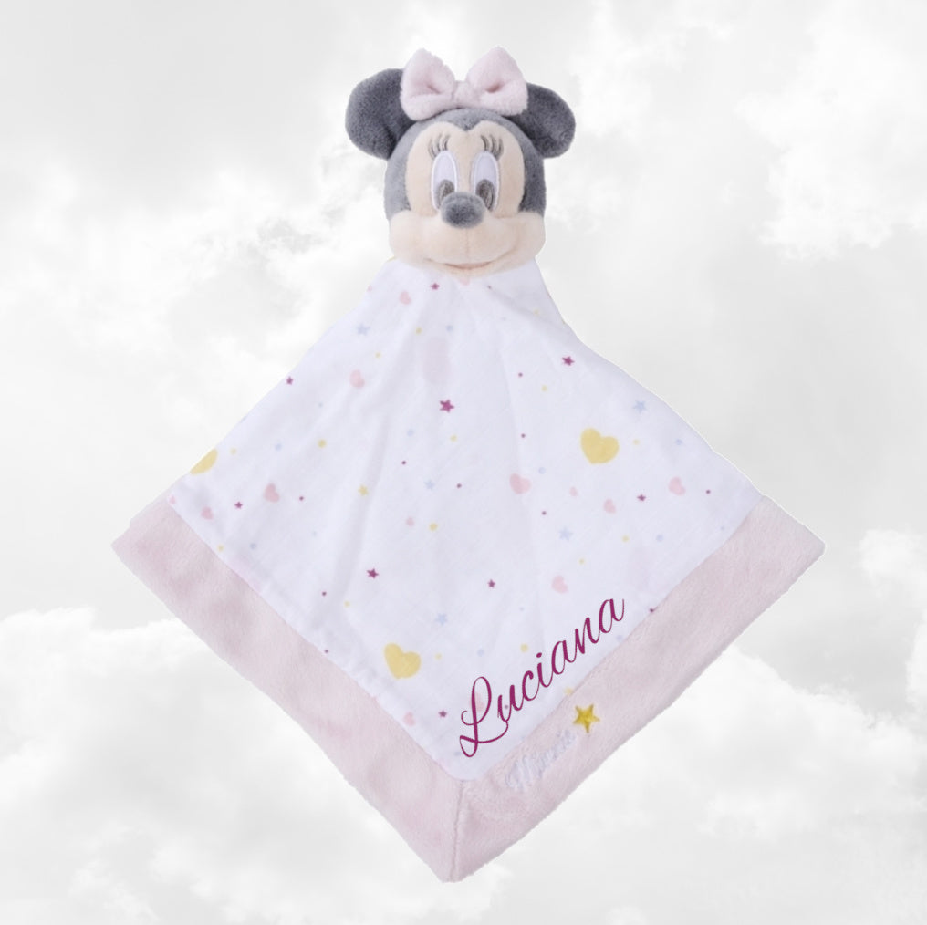Doudou Mouchoir Disney Minnie Rose Personnalisé | 40cm