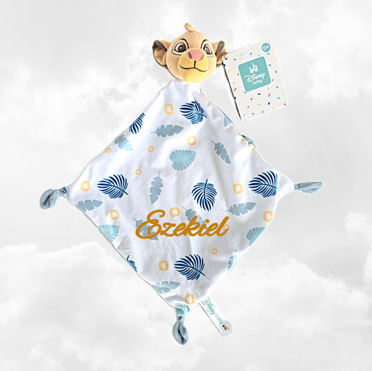 Doudou Disney Bébé Simba Fleurs | Mouchoir 21cm | A Personnaliser
