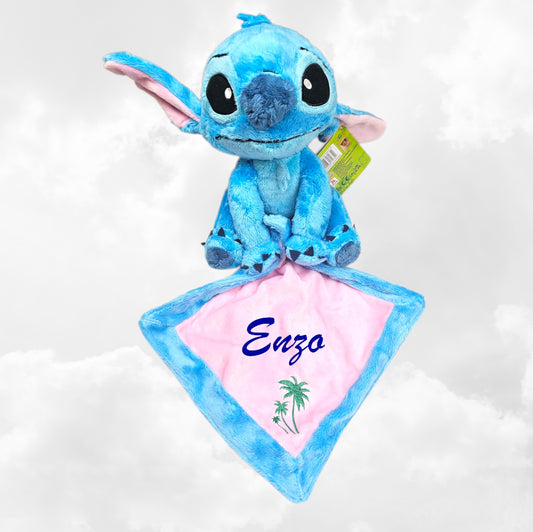 Peluche Mouchoir Stitch 25cm Palmier | Avec Prénom Brodé