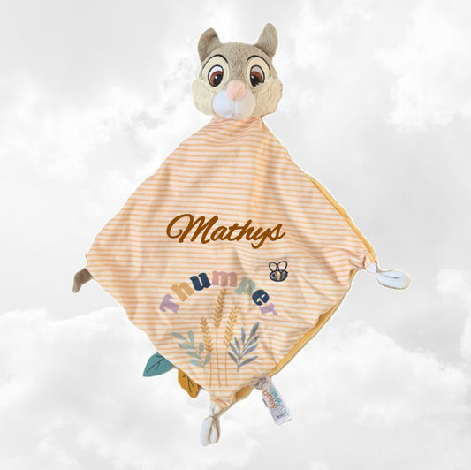 Doudou Disney Bébé PanPan Rayé | Mouchoir 21cm | A Personnaliser