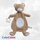 Doudou Ourson 28cm Brun Avec Anneau de Dentition | Prénom Brodé