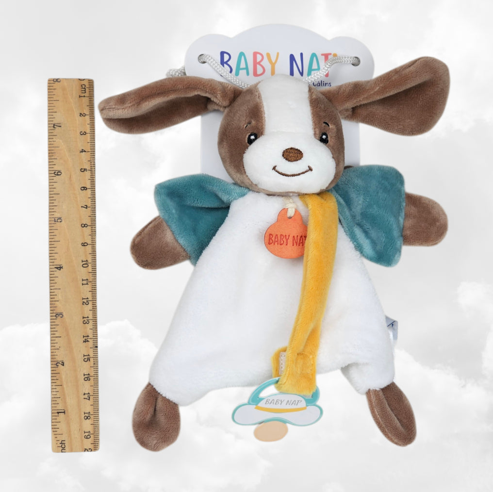 Doudou & Attache Sucette Lucien le Chien Personnalisé | BabyNat