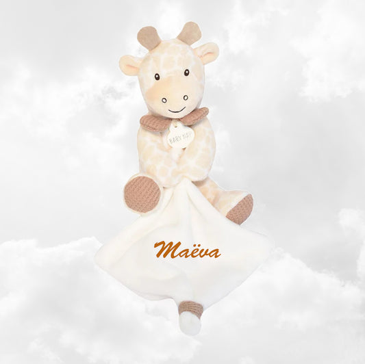 Doudou Mango La Girafe Personnalisé | Avec mouchoir | BabyNat