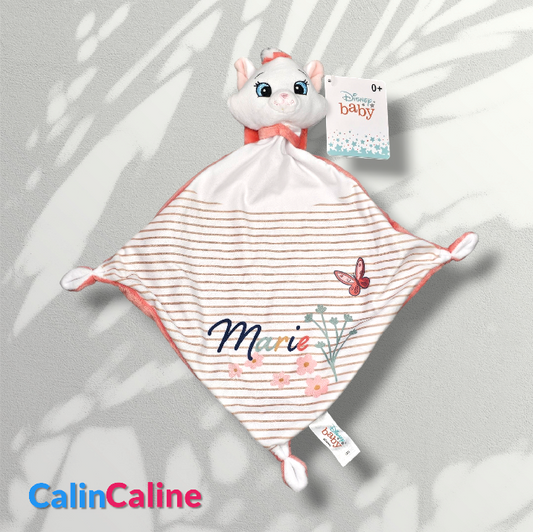 Disney Baby Marie Striped Comforter | Handkerchief 21cm | To Personalize