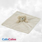 Doudou Mouchoir Chien Beige 38cm | Avec Prénom Personnalisé | Baby Town