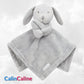 Doudou Mouchoir Lapinou Gris 35cm | Avec Prénom Personnalisé | Baby Town