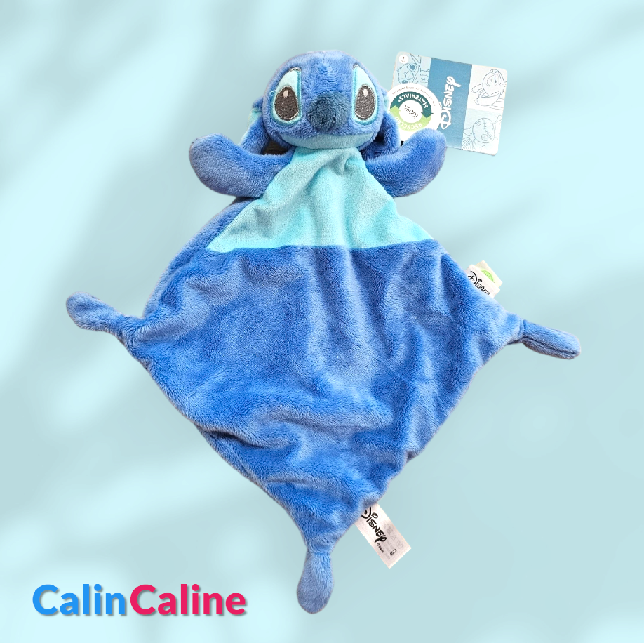 Doudou Disney Bébé Stitch Personnalisé Bleu Pastel