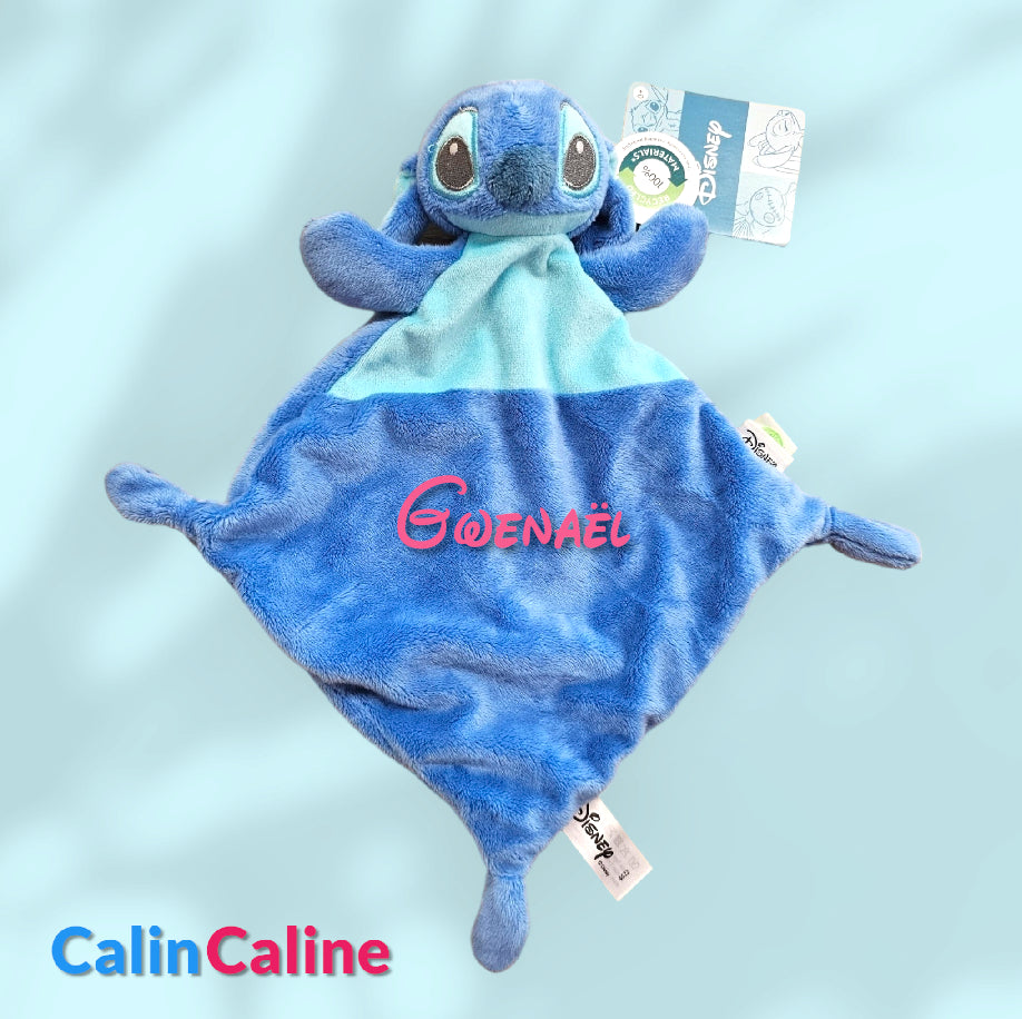 Doudou Disney Bébé Stitch Personnalisé Bleu Pastel - Calincaline.be