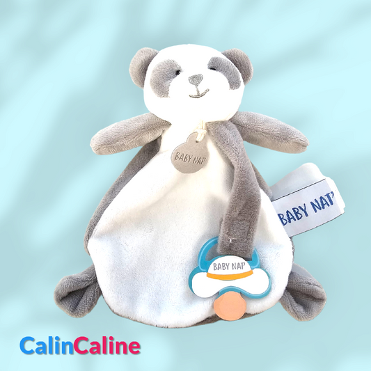 Personalized Panda Soft Toy & Pacifier Clip | BabyNat