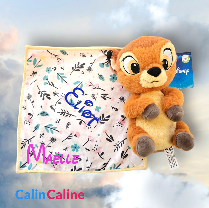 Disney Bambi Soft Toy 25cm with Personalized Handkerchief | Nicotoy