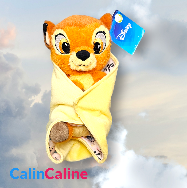Doudou Peluche Disney Bambi 25cm avec Mouchoir Personnalisé | Nicotoy