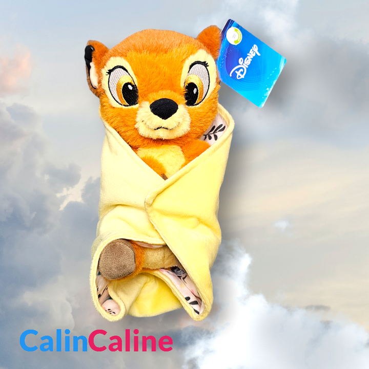Doudou Peluche Disney Bambi 25cm avec Mouchoir Personnalisé | Nicotoy