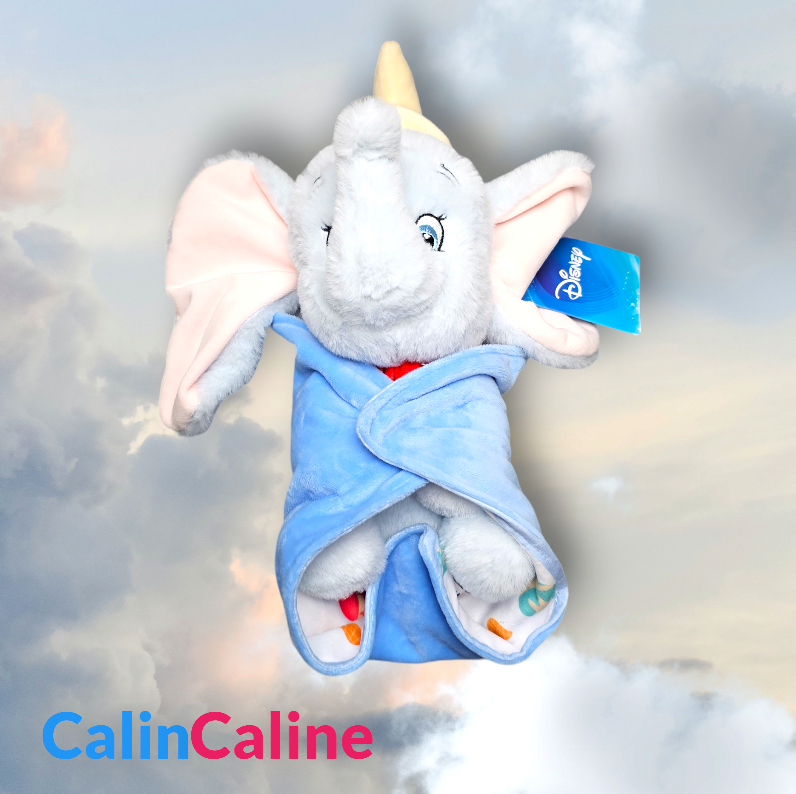 Doudou Peluche Disney Dumbo 25cm avec Mouchoir Personnalisé | Nicotoy