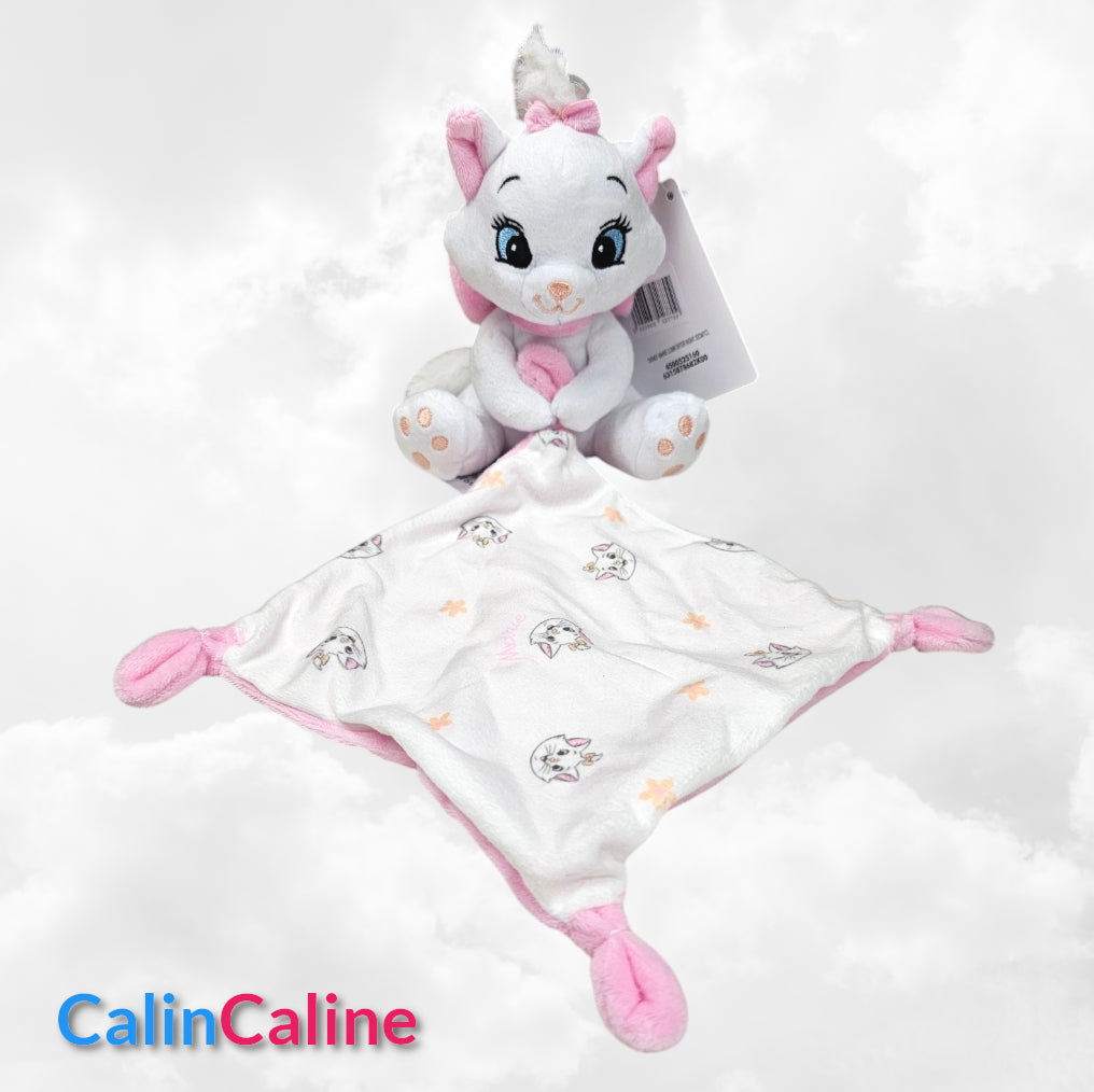 Doudou Peluche Mouchoir Disney Marie 20cm | Avec prénom | Aristochats