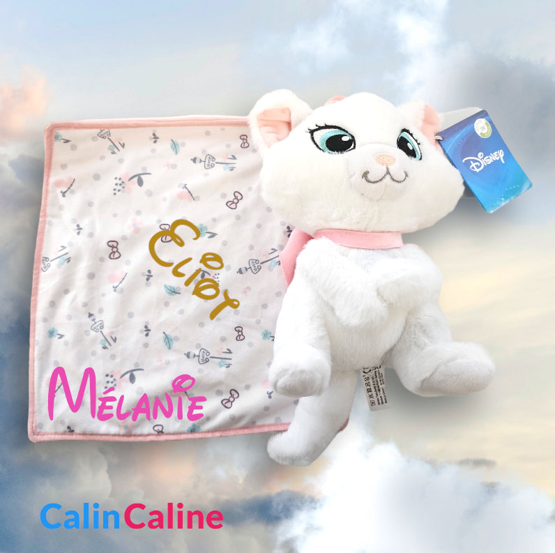 Disney Marie Soft Toy 25cm with Personalized Handkerchief | Nicotoy