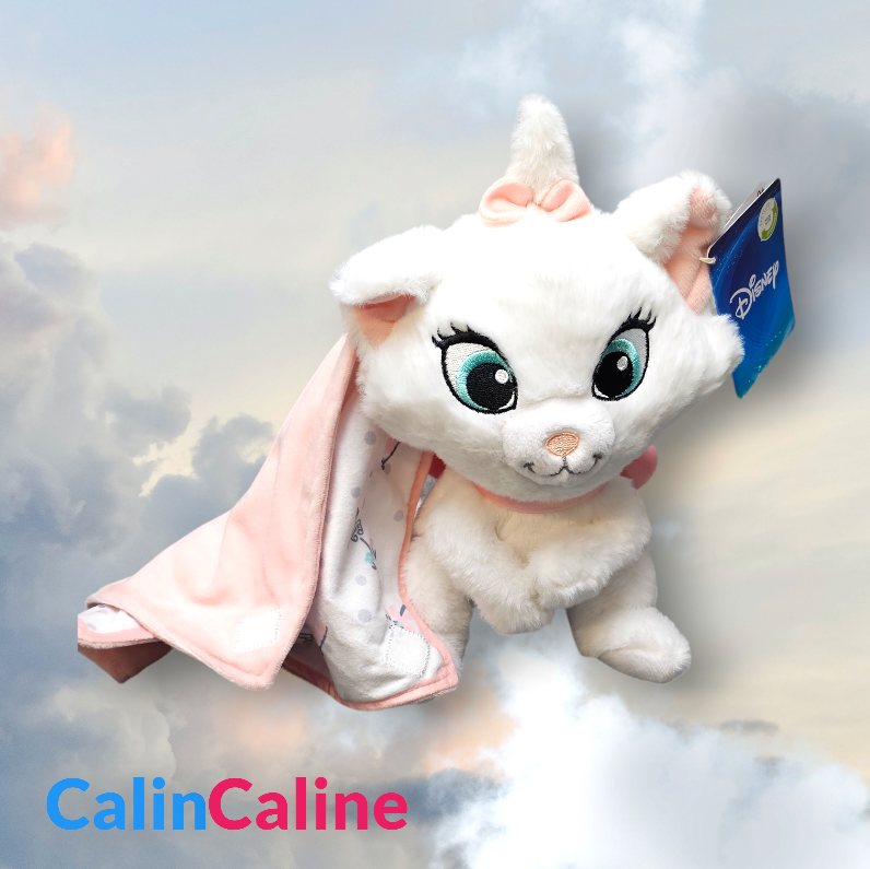 Doudou Peluche Disney Marie 25cm avec Mouchoir Personnalisé | Nicotoy