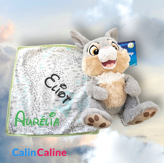 Doudou Peluche Disney PanPan 25cm avec Mouchoir Personnalisé | Nicotoy
