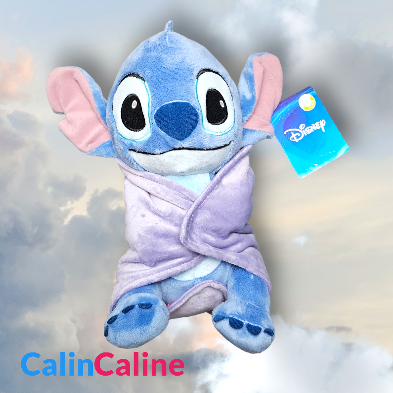 Doudou Peluche Disney Stitch 25cm avec Mouchoir Personnalisé | Nicotoy