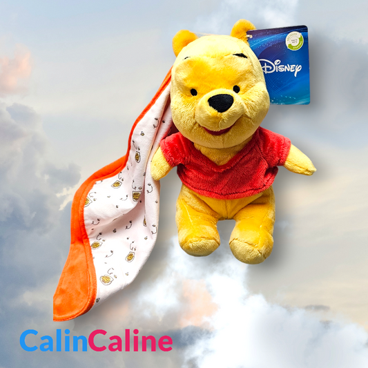 Doudou Peluche Disney Winnie 25cm avec Mouchoir Personnalisé | Nicotoy