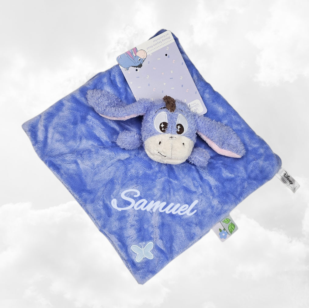 Doudou Plat Disney Bourriquet Violet 28cm | A personnaliser