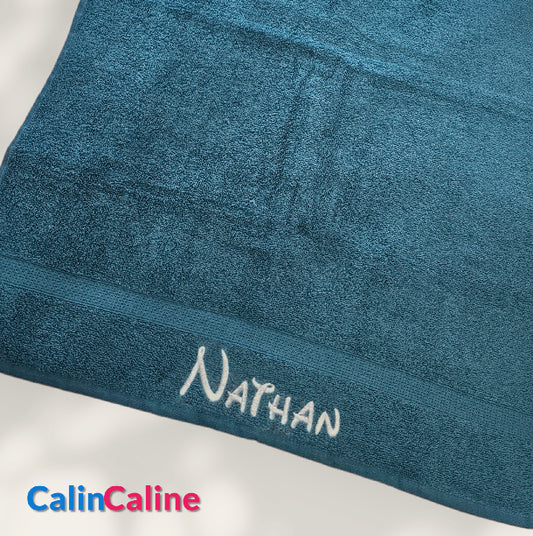 bath towel with name embroidery