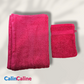 Personalized Bath Sheet + Matching Washcloth Set - Fuschia