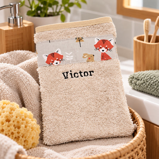 Créez votre Gant de toilette en éponge de bambou | Personnalisé | Garçon