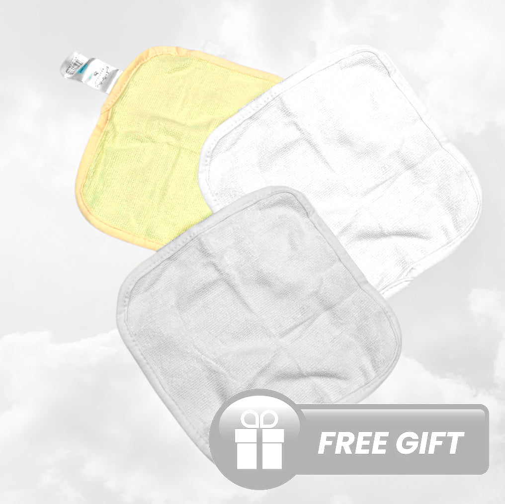 Trio Capes de bain Lunes 0-3 ans | 71cm x 71cm | Prénom Brodé