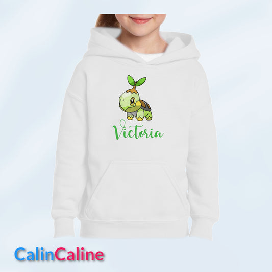 Hoodies Enfant Blanc A Capuche | A Personnaliser | De 3 à 8 ans | Avec Prénom Brodé