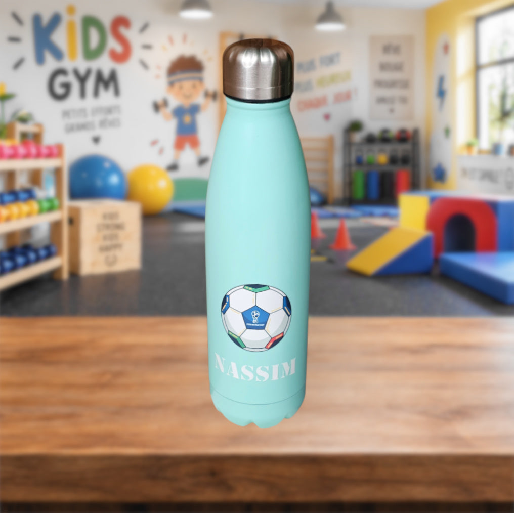 Gourde en Acier Inox 750 ml | Vert Turquoise | Impression Personnalisée