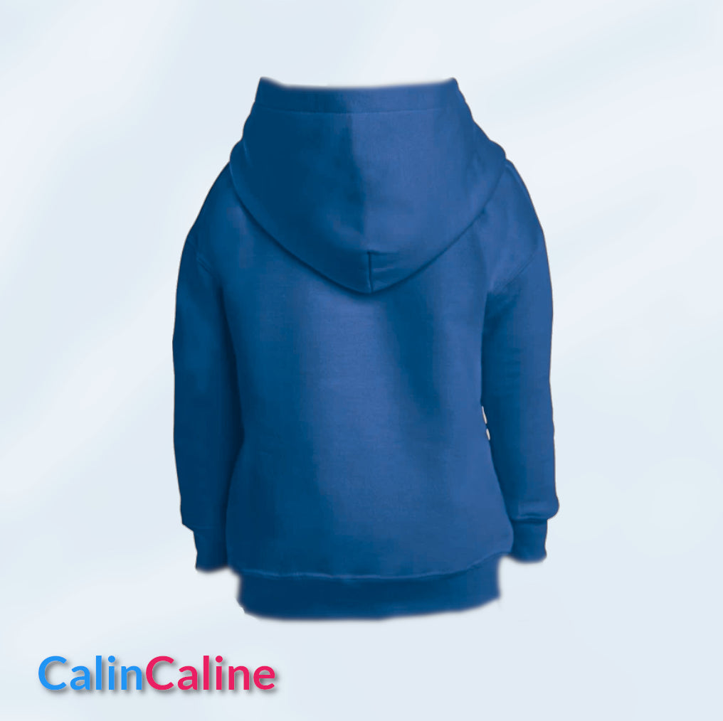 Hoodies Enfant Bleu Royal A Capuche | A Personnaliser | De 3 à 8 ans | Avec Prénom Brodé