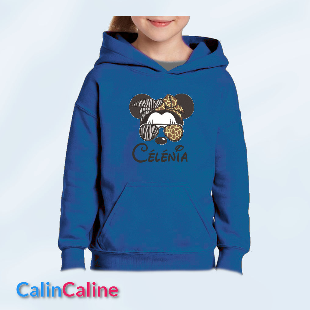 Hoodies Enfant Bleu Royal A Capuche | A Personnaliser | De 3 à 8 ans | Avec Prénom Brodé