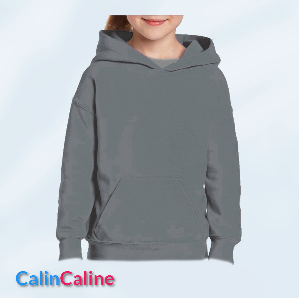 Gray Children's Hoodies with Hood | To Personalize | From 3 to 8 years old | With Embroidered First Name