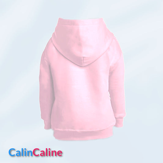 Pink Children's Hoodies with Hood | To Personalize | From 3 to 8 years old | With Embroidered First Name
