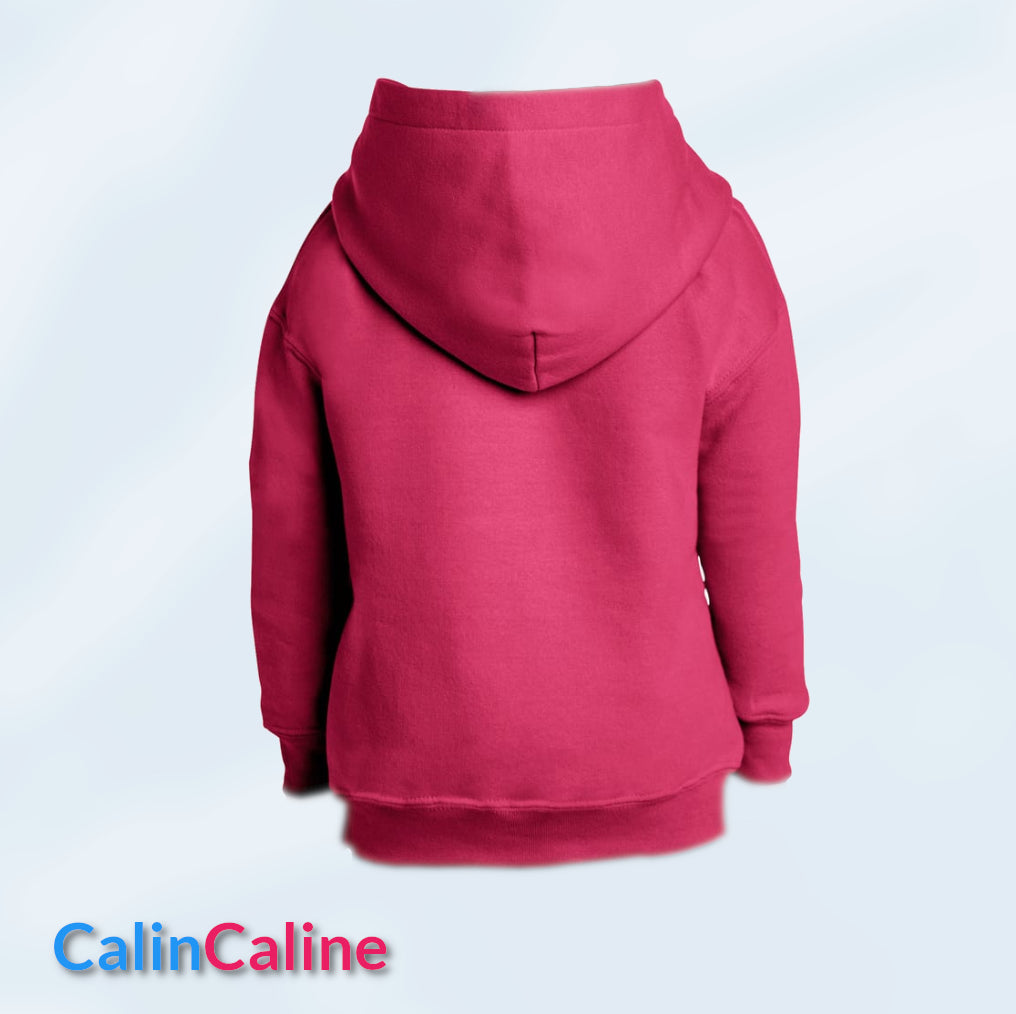 Hoodies Enfant Rose Foncé A Capuche | A Personnaliser | De 3 à 8 ans | Avec Prénom Brodé