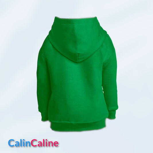 Green Children's Hoodies with Hood | To Personalize | From 3 to 8 years old | With Embroidered First Name