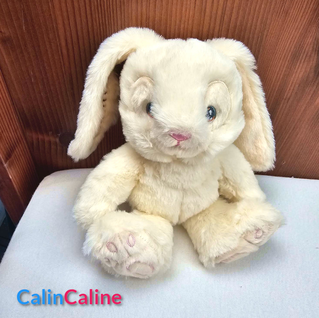 Peluche Lapin Câlin 15cm 100% Recyclé | Beige | Avec Prénom Brodé