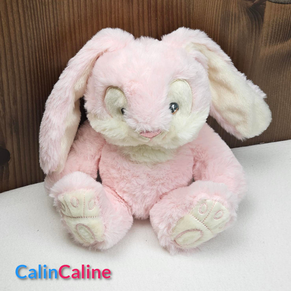 Peluche Lapin Câlin 15cm 100% Recyclé | Rose | Avec Prénom Brodé