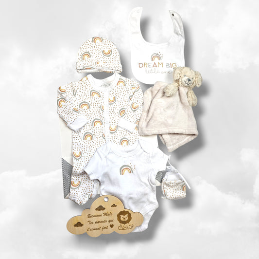 Kit de naissance 6 pièces Arc-En-Ciel | 3 tailles | A personnaliser