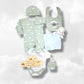 Kit de naissance 6 pièces Mouton Vert | 3 tailles | A personnaliser