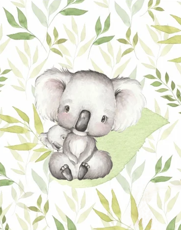 Couverture Plaid Bébé Koala | 70cm x 95cm | Couleur minky au choix
