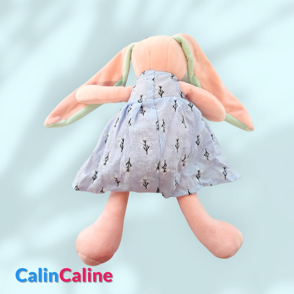 Doudou Peluche Lapinou Violet 35cm | Personnalisé prénom et naissance