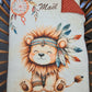Couverture Plaid Bébé | Lion Boho Indien | 70cm x 95cm | A Personnaliser