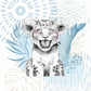 Pastel Blue Lion Cub Plaid Blanket | 70cm x 95cm | Choice of minky color